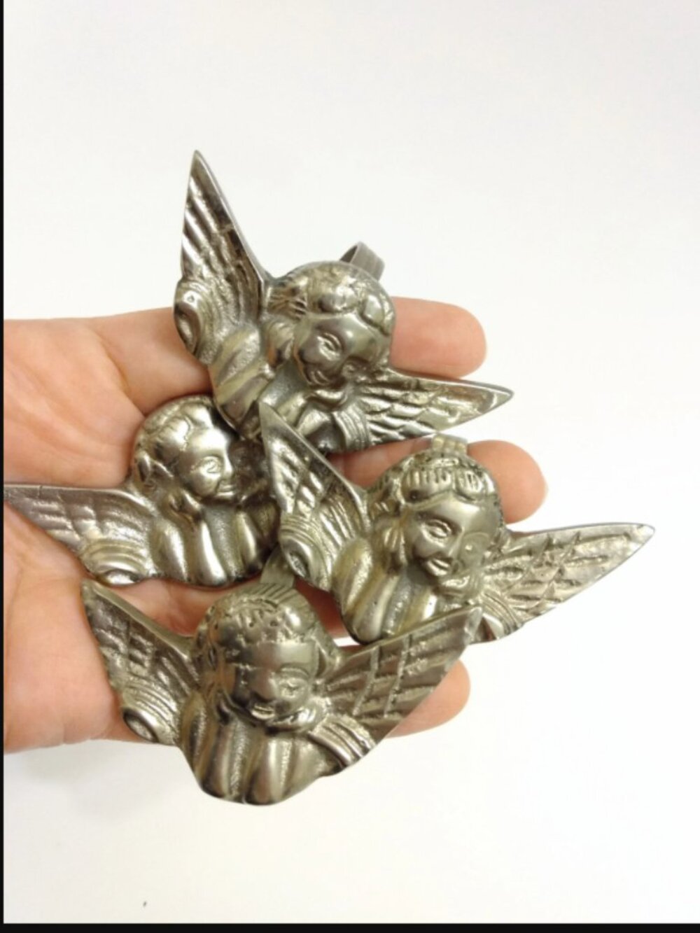 Angel Napkin Rings Set of 4 Cherubs Made in India Retro Vintage